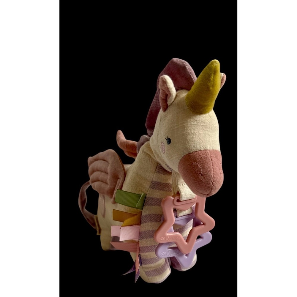Itzy Ritzy Link Love Unicorn Baby Plush Sensory Toy Rattle Jingle Crinkle 8" - Picture 5 of 5